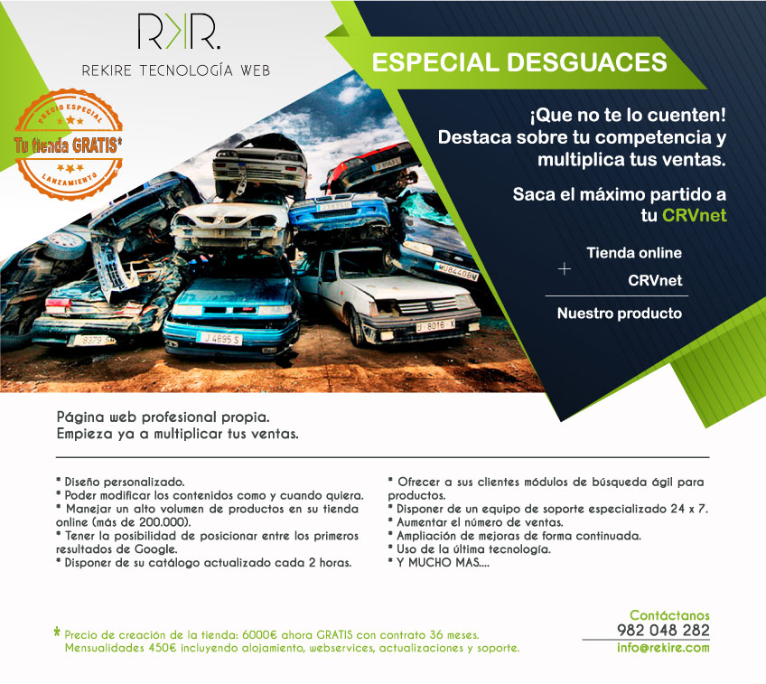 Tienda online para desguaces crvnet